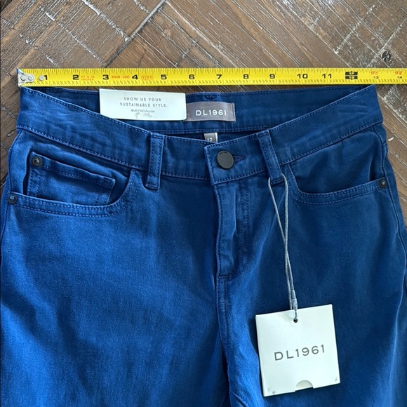 NWT DL1961 Brady Slim Hydra Blue Denim 👖 Jeans, Girls Size 12 - Picture 3 of 7